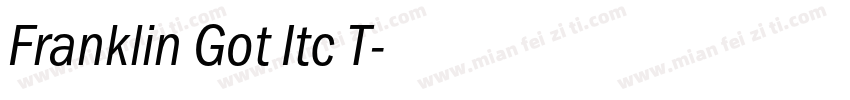 Franklin Got Itc T字体转换